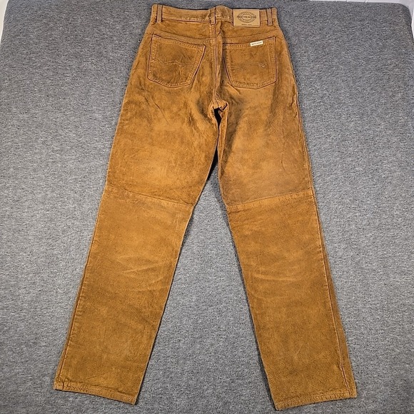 Vintage Skotts Suede Pants Mens Size 30x31 Brown Leather Straight Leg Cowboy USA - Picture 4 of 12